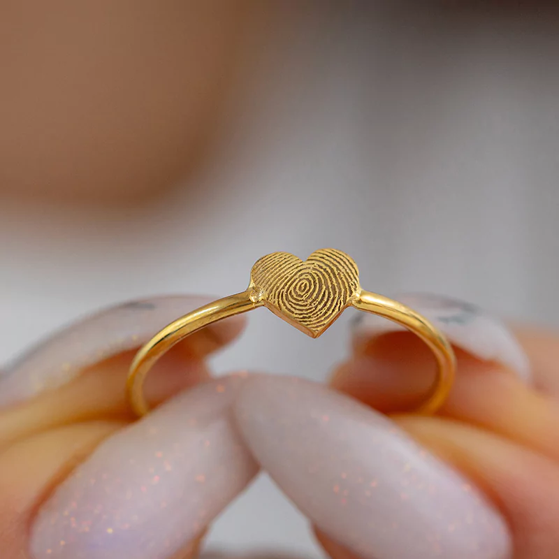 Buy Engraved Fingerprint Hammered Gold Ring, Real Fingerprint Ring,  Personalized Hammer Finish Ring, Fingerprint Engraved Wedding Ring 8mm  Online in India - Etsy